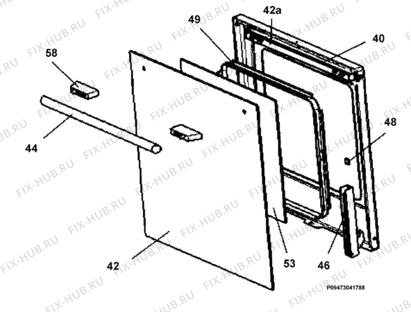 Взрыв-схема плиты (духовки) Electrolux EKK513508W - Схема узла Section 3